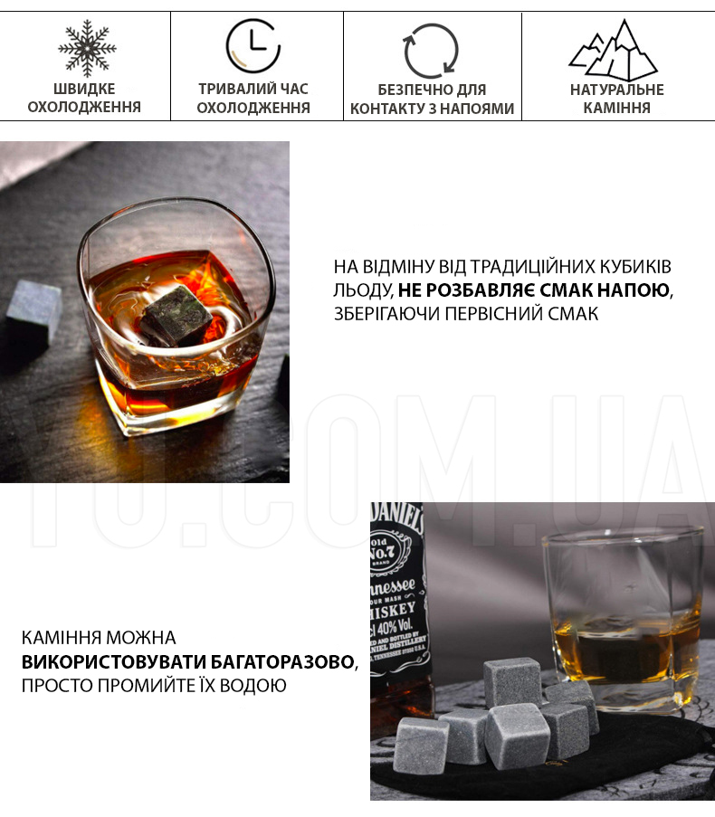 Камни для охлаждения виски Whiskey Stone Камни для охлаждения виски Whiskey Stone